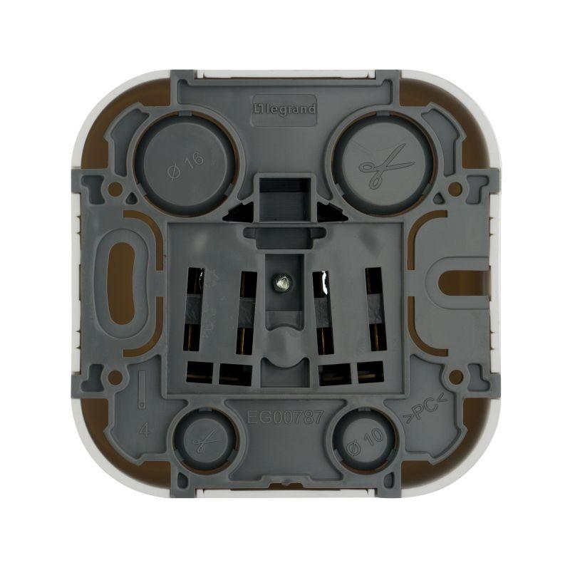 Розетка 1-м ОП Quteo 16А IP20 2P без заземл. без защ. шторок бел. IEK 782210