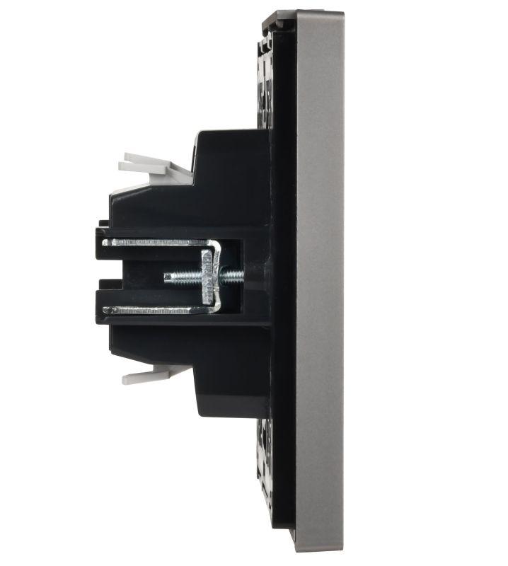 Выключатель 1-кл. FORTE&PIANO 10А FP510 с самовозвратом сталь IEK FP-V14-0-10-1-K46