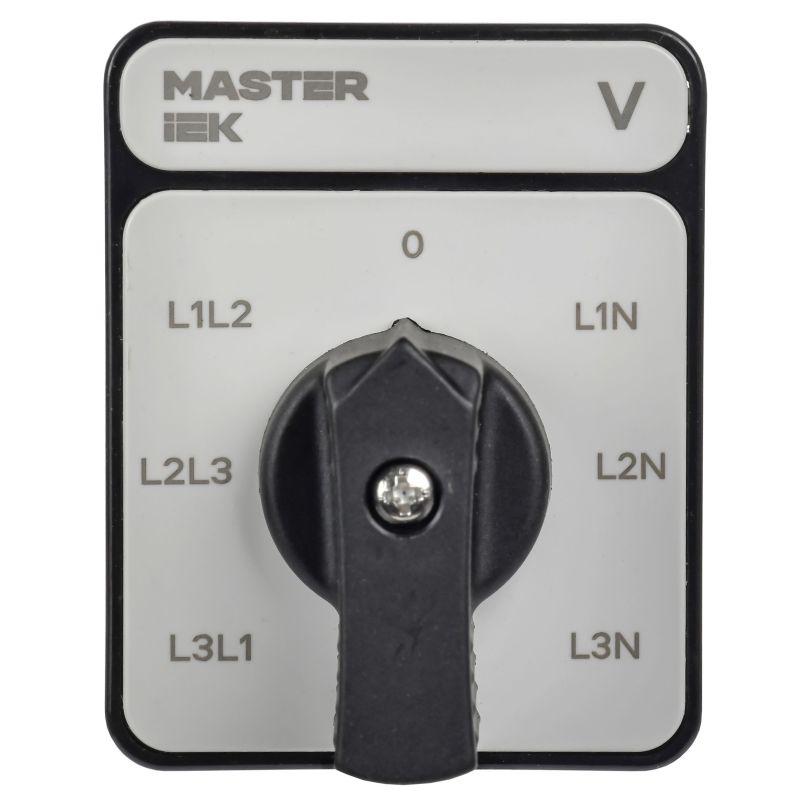 Переключатель кулачковый 16А (сх. 66) стандартная черн. рукоятка MASTER IEK MI-CS10-016-066-K02