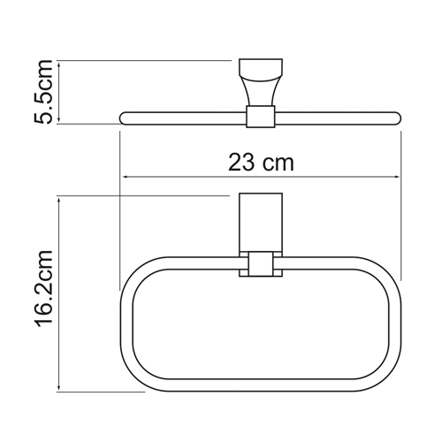 Держатель полотенец WasserKRAFT Leine K-5060