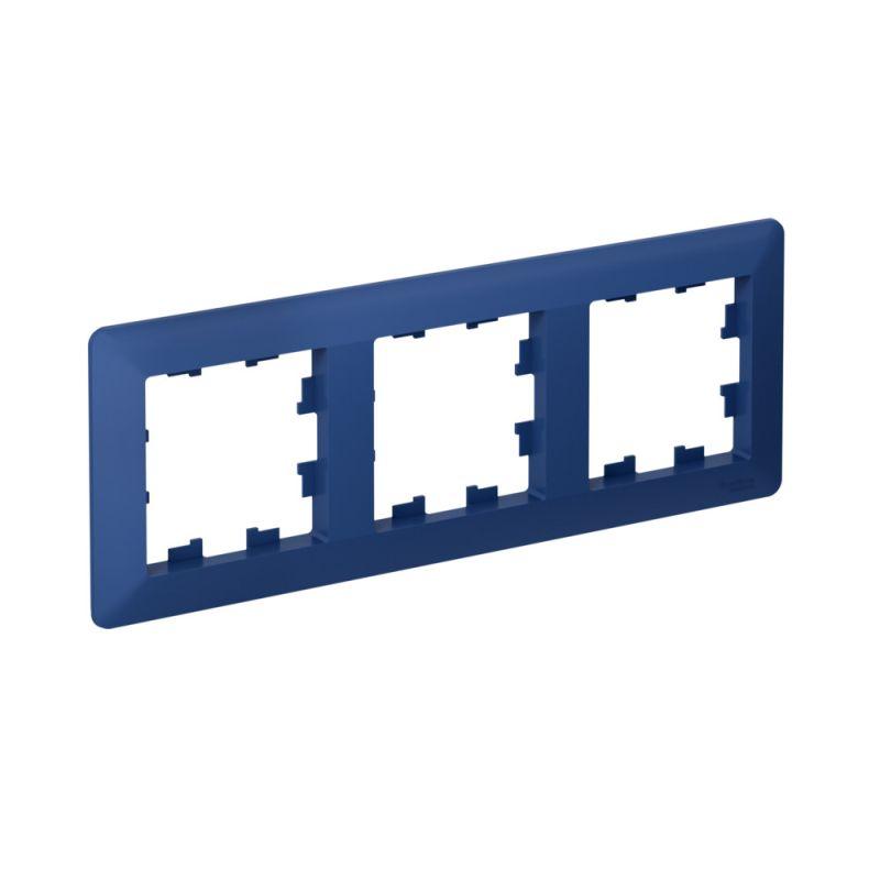 Рамка 3-м AtlasDesign Air аквамарин/дым. черн. SE ATN221103