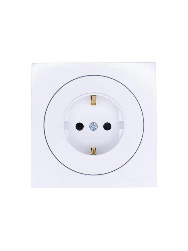 Розетка 1-м OSEN IP20 16А с защ. шторками ПБТ бел. LEZARD 743-0288-124B