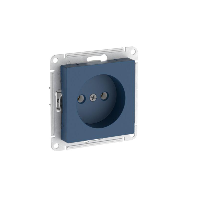 Розетка AtlasDesign 16А без заземл. без шторок быстрозажим. клем. механизм аквамарин SE ATN001141S