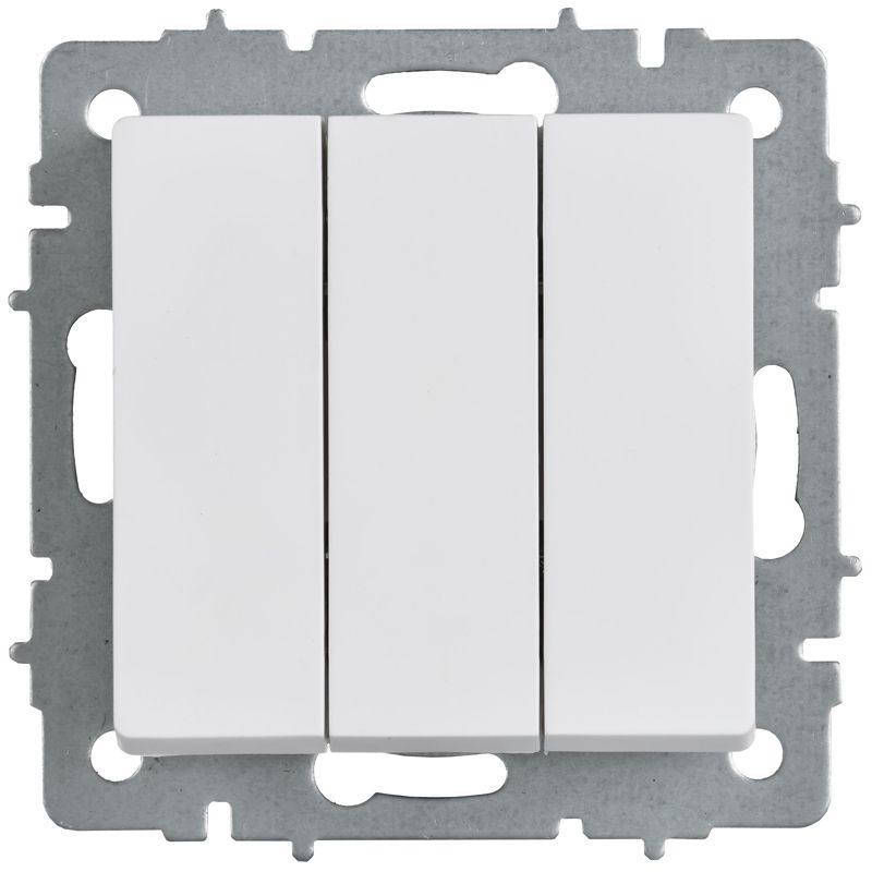 Выключатель 3-кл. СП BRITE ВС10-3-0-БрАБ 10А механизм арктич. бел. IEK BR-V30-0-10-K91