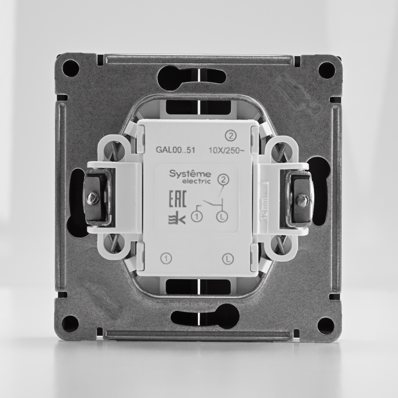 Выключатель 2-кл. ArtGallery (сх. 5) 10AX механизм грифель SE GAL000751