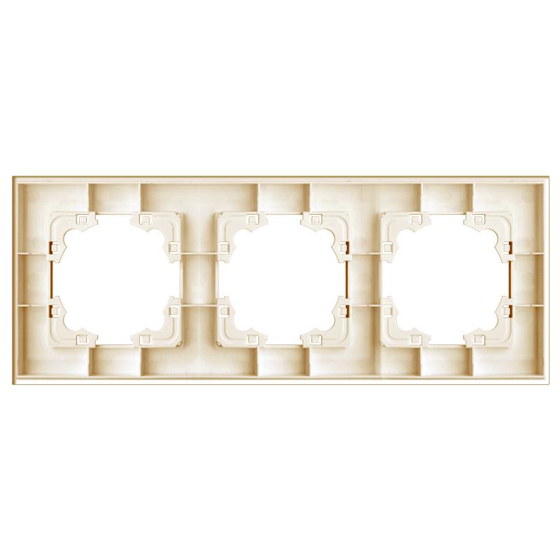 Рамка 3-м Афина стеклянная зол. UNIVersal 2292