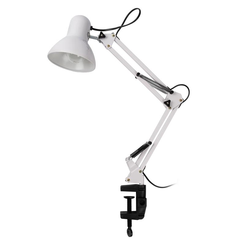 Светильник настольный TBL-01 под лампу Е27 на струбцине бел. ФАZА 5046214