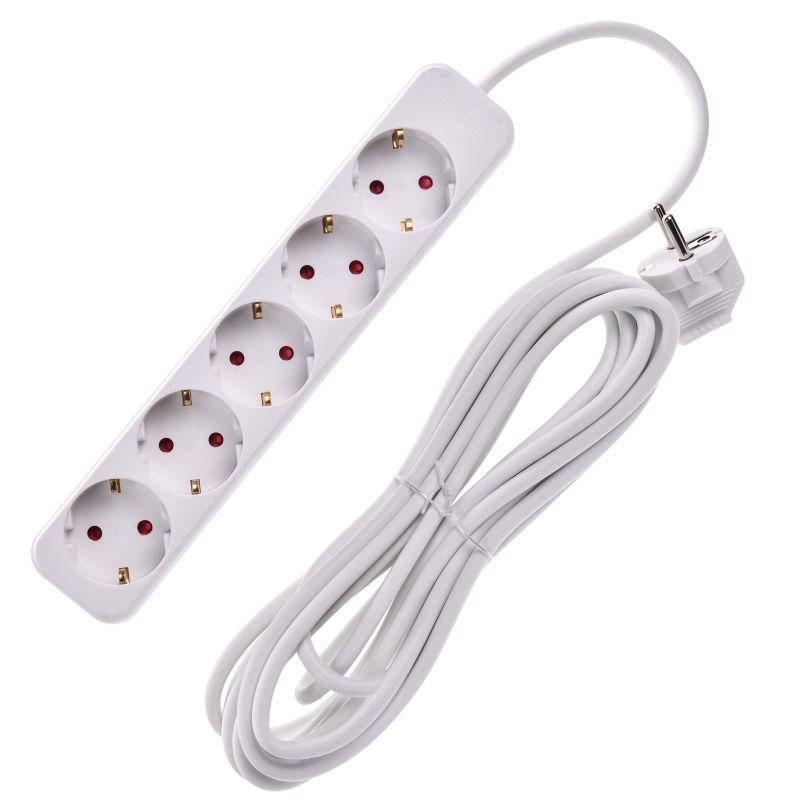 Удлинитель 5х5м 10А У05 ПВС 3х1 бел. UMA IEK UM-YP10-10-05-05-Z-K01