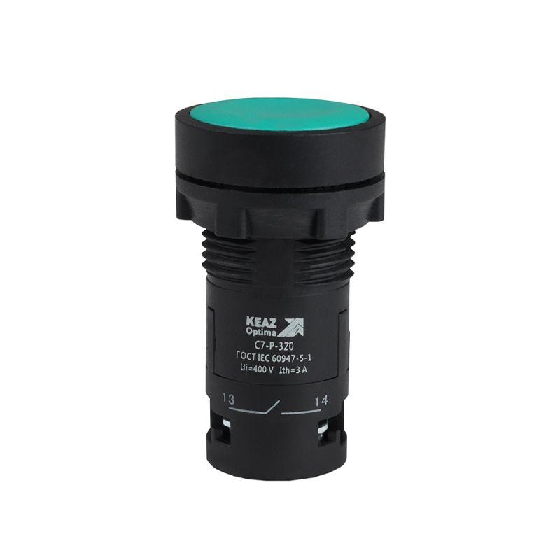 Кнопка OptiSignal Compact D22 С7-P-320 зел. 2НО XB7NA33 КЭАЗ 362050