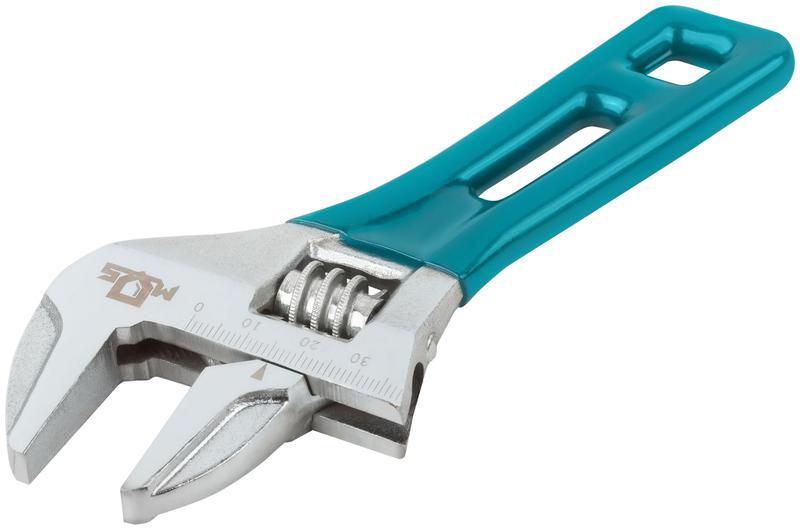 Ключ разводной с тонкими губками пластиковая накладка на ручку 150мм (36мм) MOS 70262М