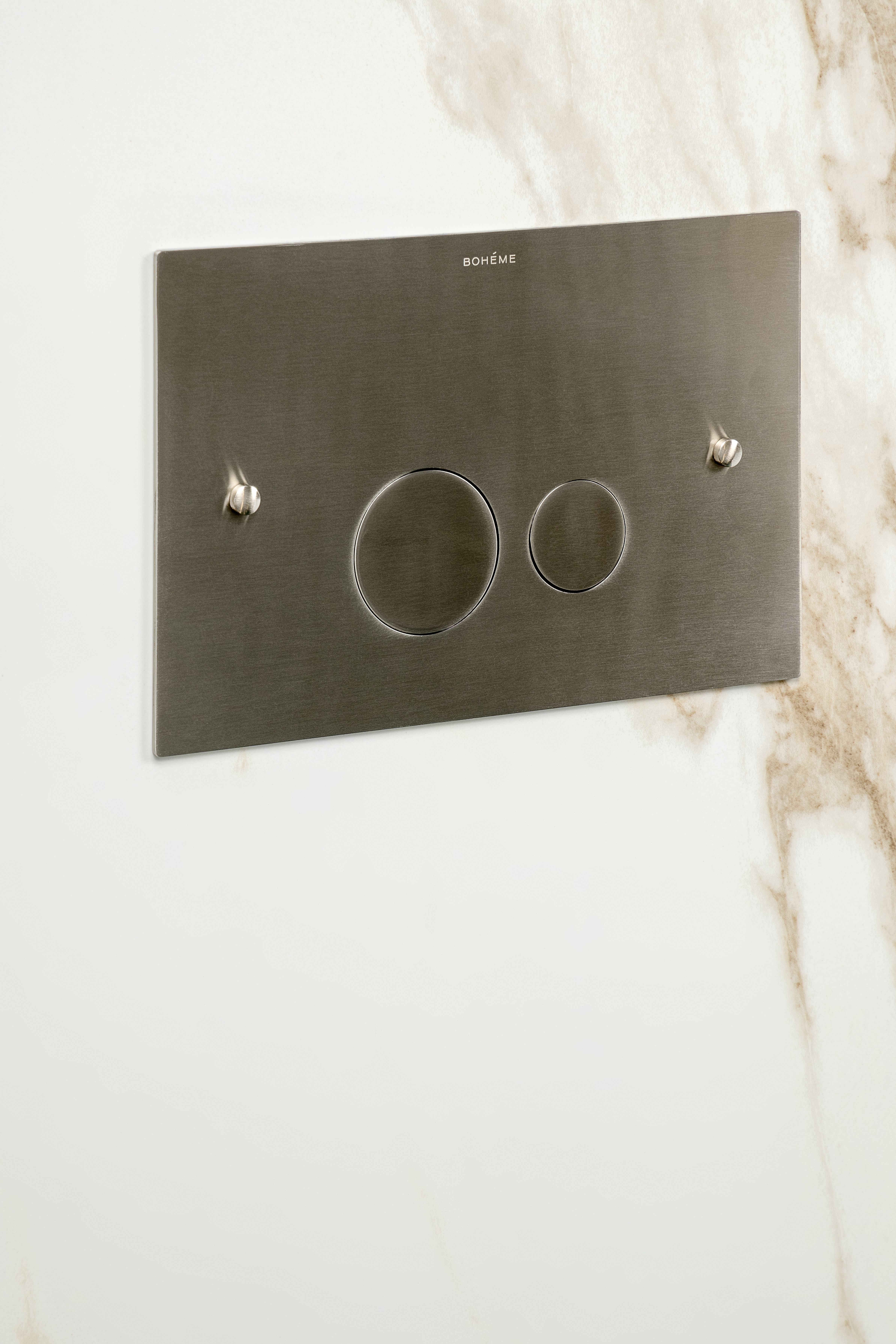 Кнопка для инсталляции Boheme латунь GUN METAL ультраплоская