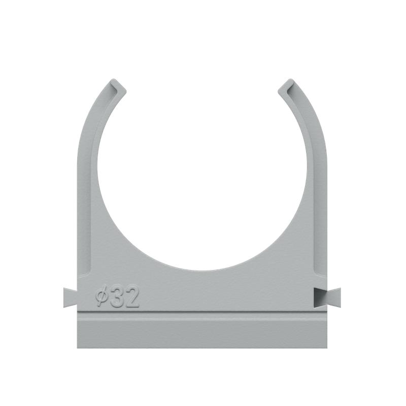 Крепеж-клипса для пластик. труб d32мм сер. (уп.50шт) КМ LO67227