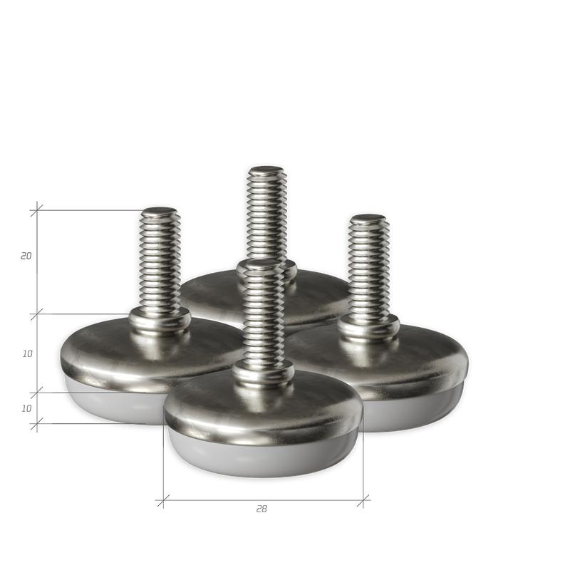 Опора винтовая регулируемая М6 для настен. шкафов серии WP (уп.4шт) SYSMATRIX LA 0620.000