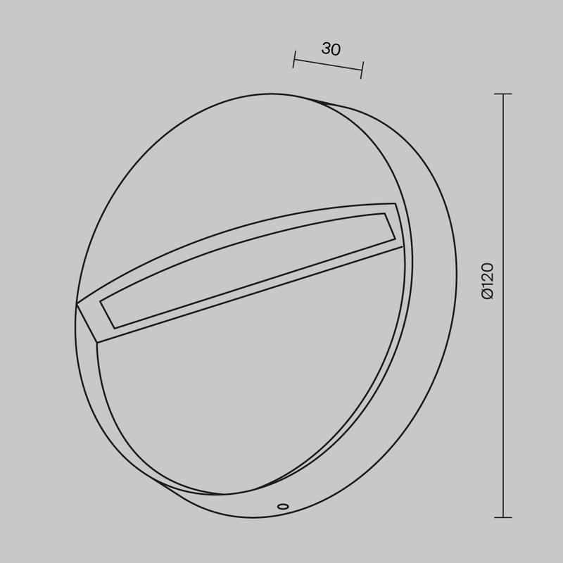 Светильник светодиодный Mane 3Вт 3000К IP54 подсветка для лестниц Maytoni O046SL-L3B3K