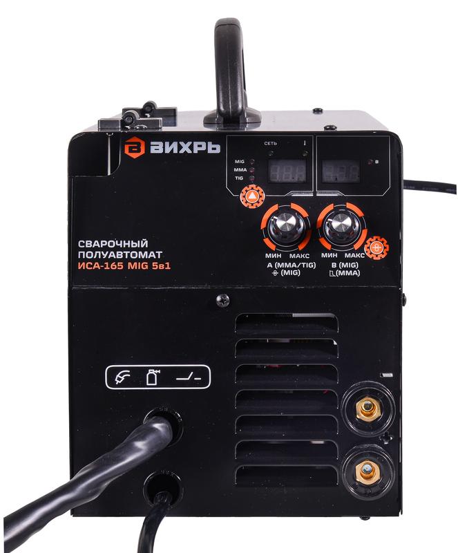 Инвертор сварочный полуавтомат. ИСА-165 MIG 5в1 Вихрь 65/183