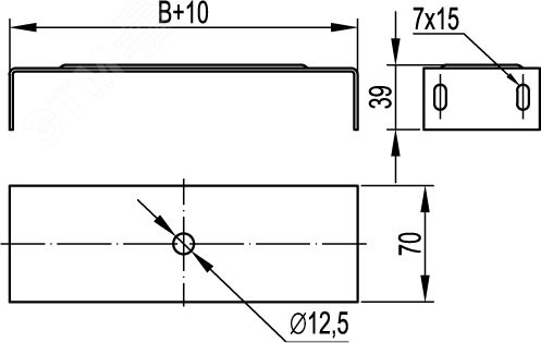 Направляющая SPC под лоток основание 150 мм