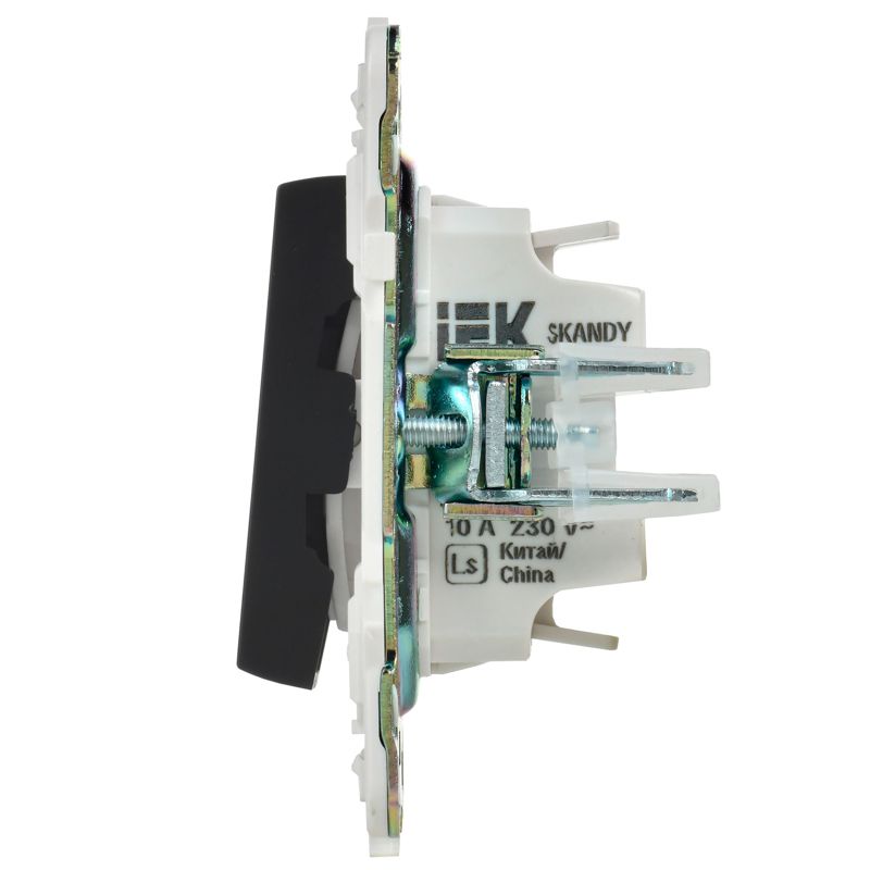 Выключатель 2-кл. SKANDY 10А SK-V09Bl с индикацией черн. IEK SK-V20-1-10-K02