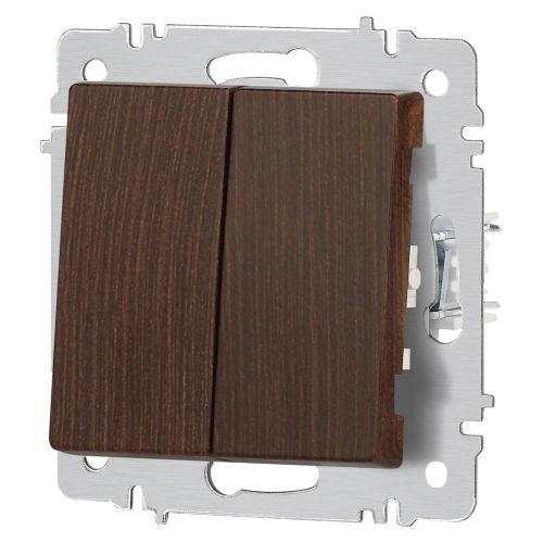 Переключатель 2-кл. СП Accent 6-107-10 10А IP20 250В AL/CU венге Intro Б0063574