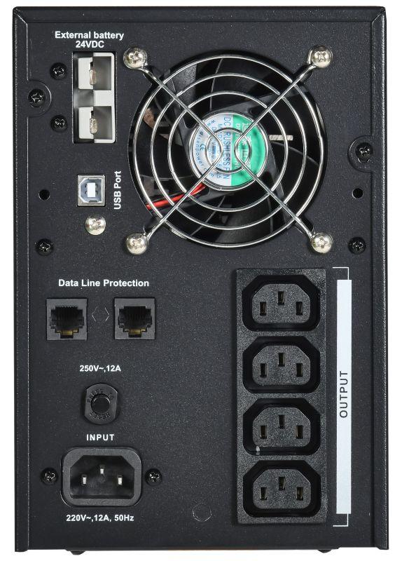 Источник бесперебойного питания ELECTRA LT 1.5кВА/1.2кВт без АКБ USB ITK ELT-1500VA-1-L