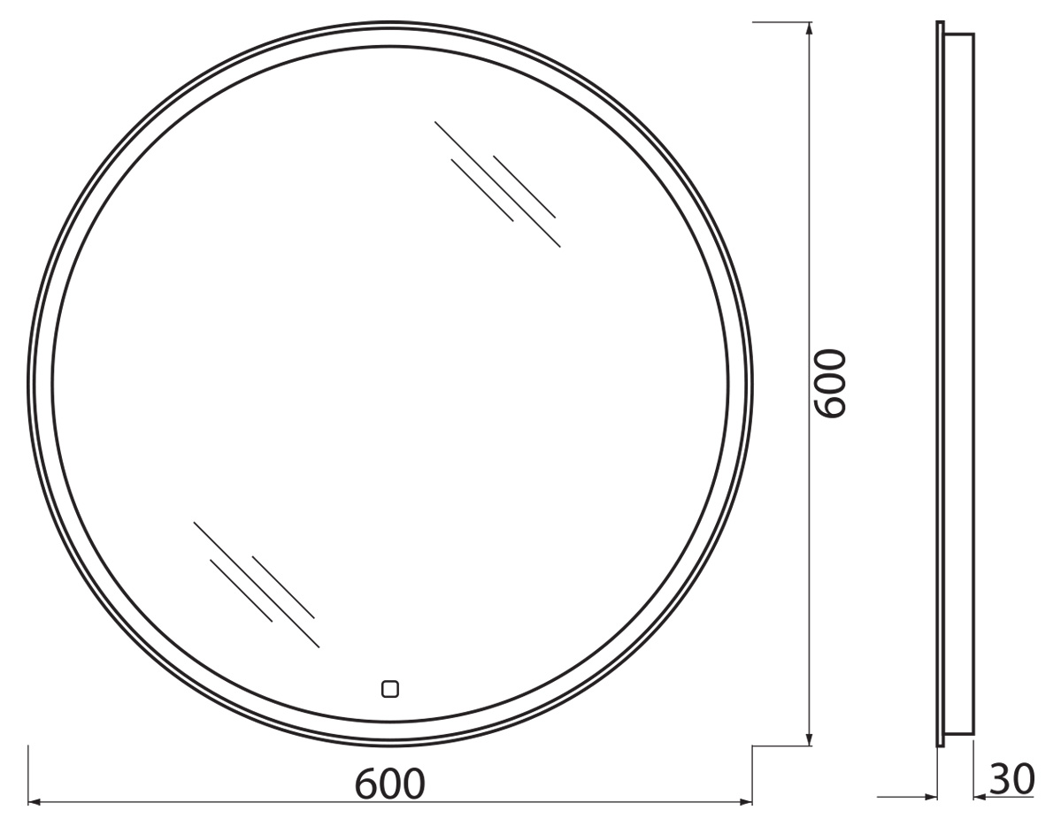 Зеркало BelBagno SPC-RNG-600-LED-TCH