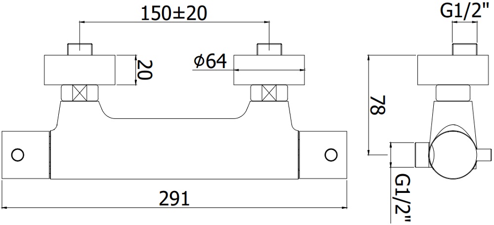 Смеситель для душа Paffoni Light LIQ168CR