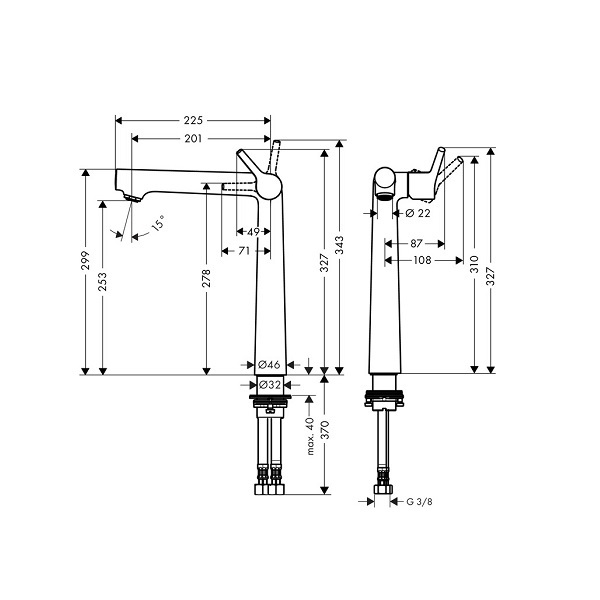 Смеситель Hansgrohe Talis S 72116000 для раковины