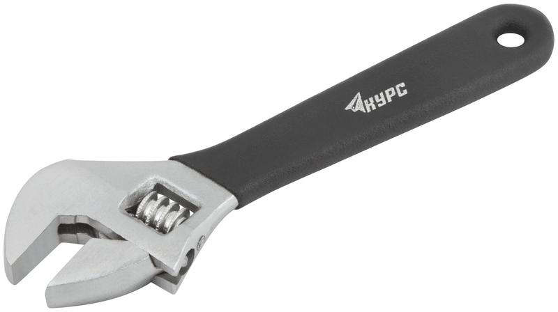 Ключ разводной 150мм (20мм) антискользящее покрытие рукоятки КУРС 70106