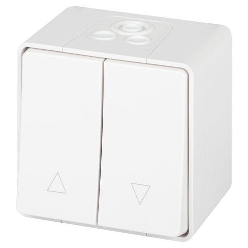 Переключатель Эксперт 11-1508-01 для жалюзи кнопочный IP55 10АХ-250В ОУ бел. Эра Б0063251