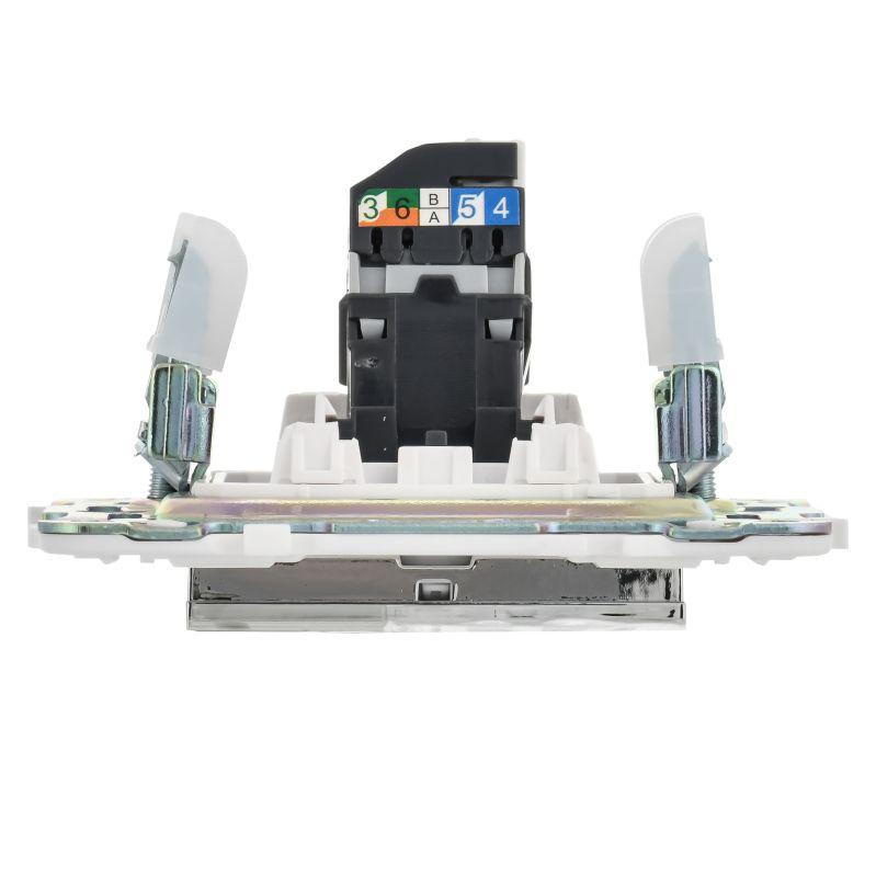 Розетка компьютерная RJ45 кат.5E SKANDY SK-K01N никель IEK SK-K10-1-K50