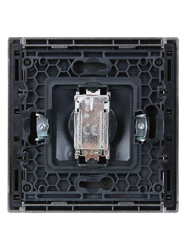 Розетка TV оконечная FORTE&PIANO FP528 сталь IEK FP-A10-O-K46