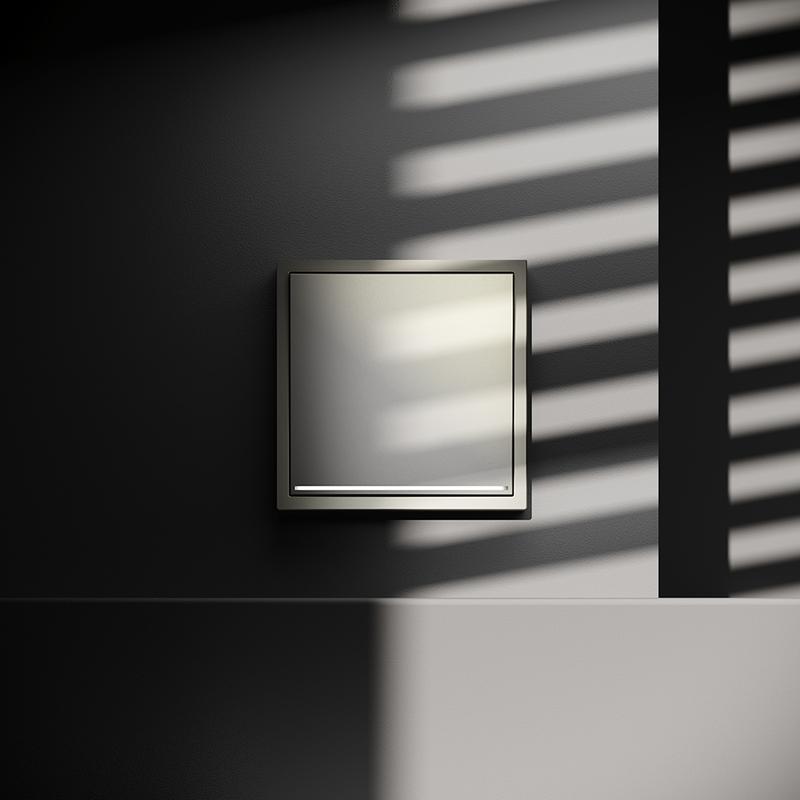 Переключатель проходной 1-кл. СП S70 10А с подсветкой механизм шелк Voltum VLS010404