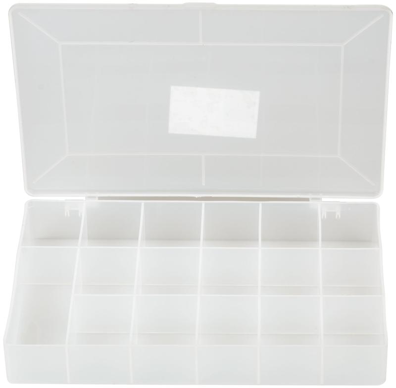 Ящик для крепежа (органайзер) прозрачный 11дюйм ( 275х185х42мм ) FIT 65641