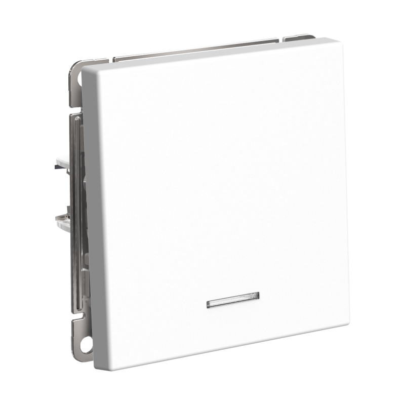 Выключатель кнопочный 1-кл. ArtGallery 10А с подсветкой механизм лотос SE GAL001316