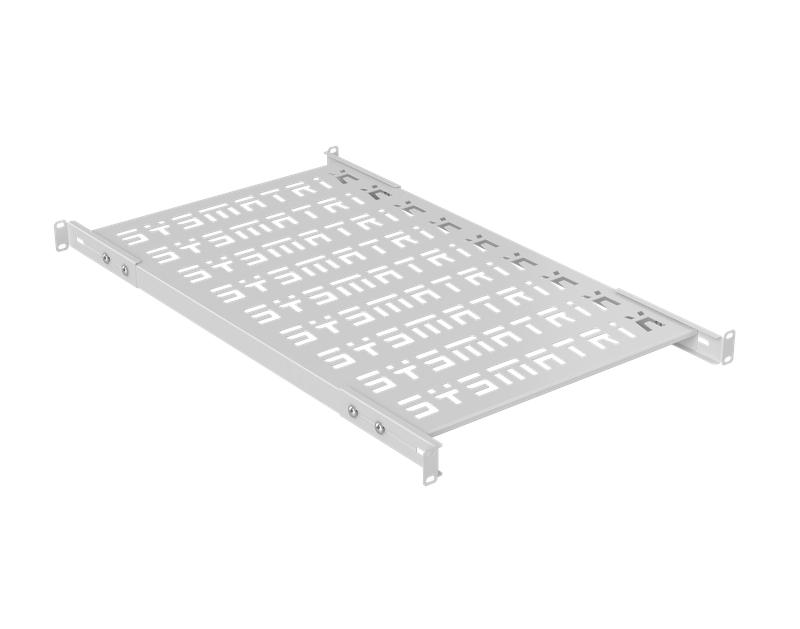 Полка универсальная перфорир. SMART 19дюйм площадка 700мм (регулировка направляющих 620-780мм) для напольн. и настен. шкафов RAL 7035 сер. SYSMATRIX SH 7004.700