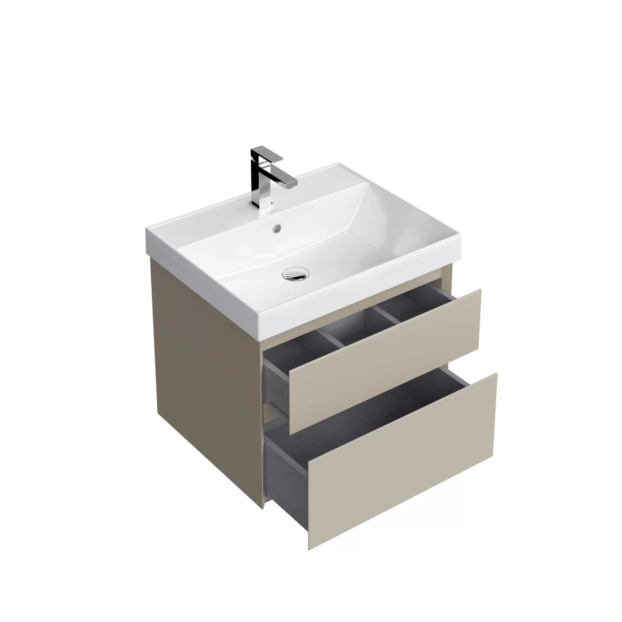 Тумба CUBO подвесная с ящиками 60, лимо матовая