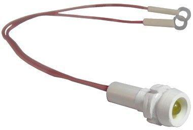 Лампа светодиодная СКЛ-15.2А-Ж-2-24 выводы гибкие с наконечником под М3 24В 50Гц/пост. диаметр посадочного отверстия 8мм УХЛ2.1 желт. Реле и Автоматика A8021-80067264