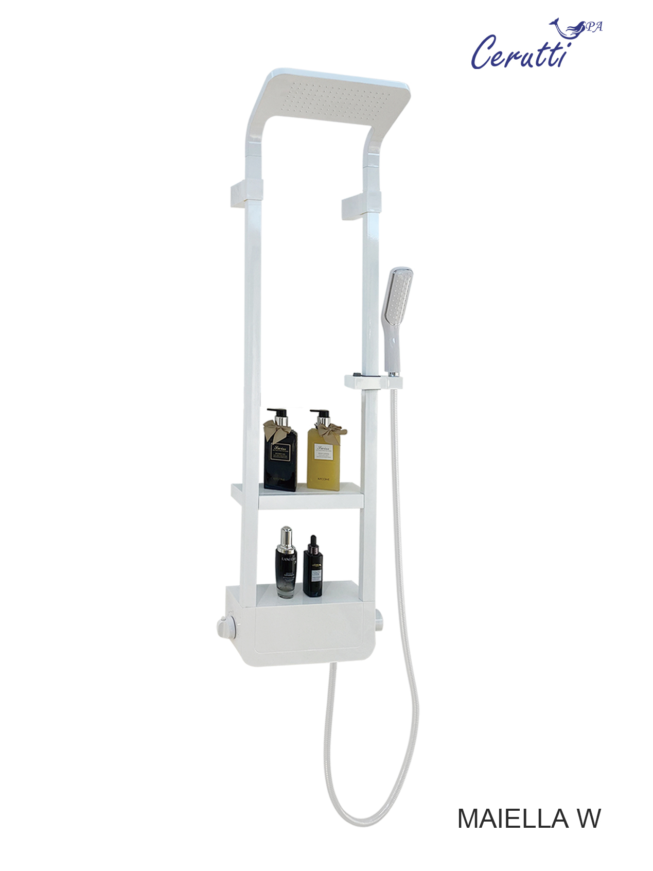 Панель MAIELLA W душевая из нержавеющей стали Cerutti SPA CT8984, цвет белый