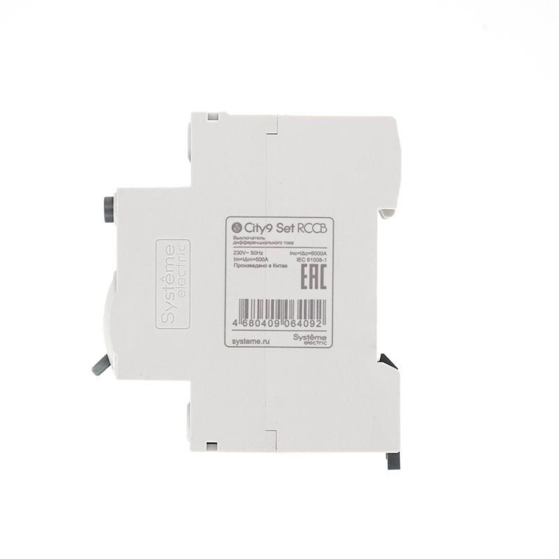 Выключатель дифференциального тока (УЗО) 2п 25А 30мА тип A City9 Set 230В SE C9R68225