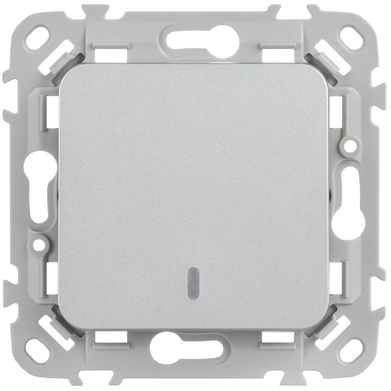 Выключатель проходной 1-кл. СП FLITE ВС61-1-1-ФлА 10А с индикацией механизм алюм. IEK FI-V12-1-10-1-K47
