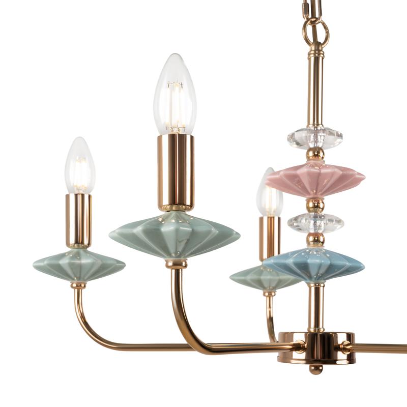 Светильник Castle 40Вт E14х5 IP20 подвесной Freya FR5336PL-05G