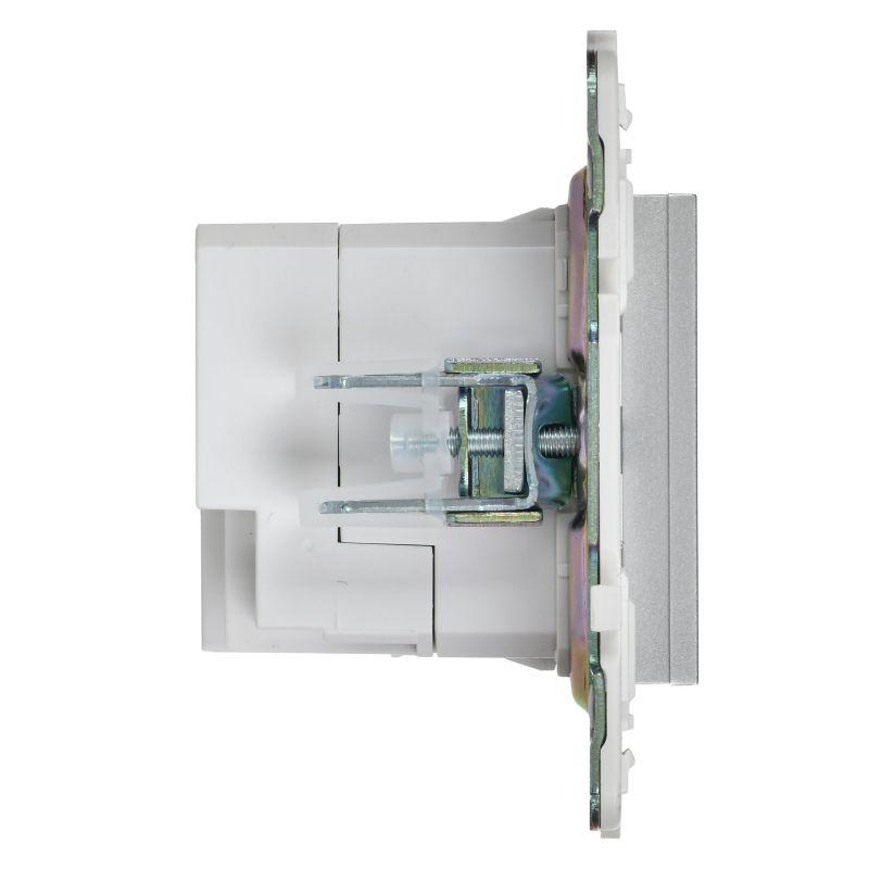 Розетка USB A+C 3.1А SKANDY SK-R14S серебр. IEK SK-U22-D31-K23