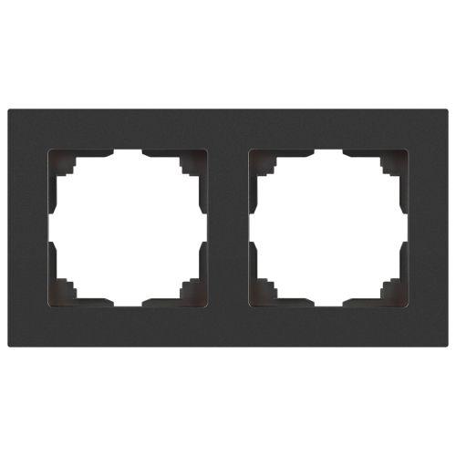 Рамка 2-м СП Accent 6-502-07 графит Intro Б0063773