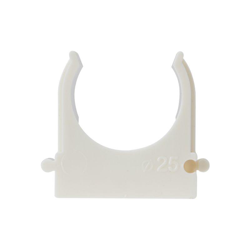 Держатель для труб (клипса) d25мм для монтажного пистолета бел. Rexant 28-0425-3