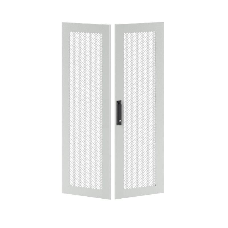 Дверь двустворчатая для IT-CQE 1600х800 перфорир. RAL7035 DKC RGITCPMD1680