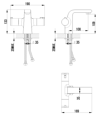 Смеситель для раковины Lemark Yeti (LM7836C)