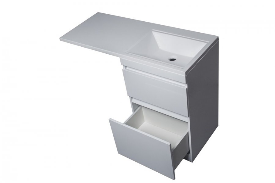 Тумба напольная "Даллас 115", Люкс белая, PLUS