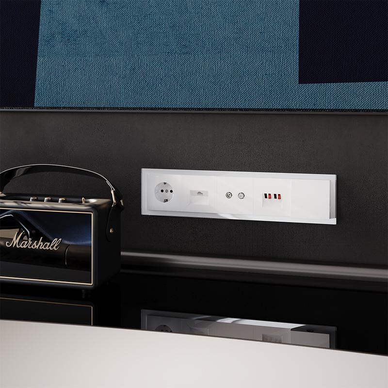 Рамка 5-м S70 стеклян. бел. Voltum VLS110501