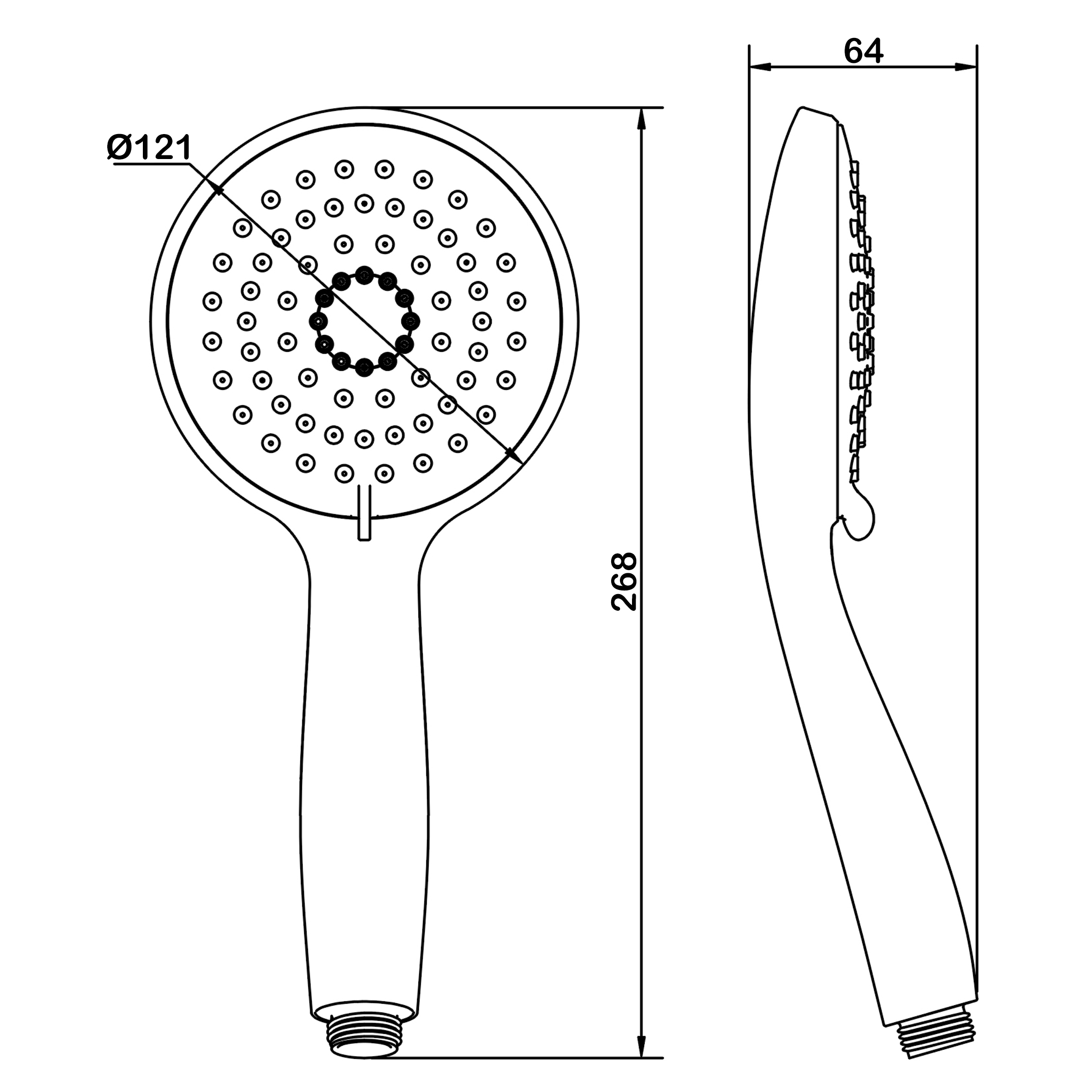 Лейка душевая с 3D дизайном Swedbe Calypso 5016