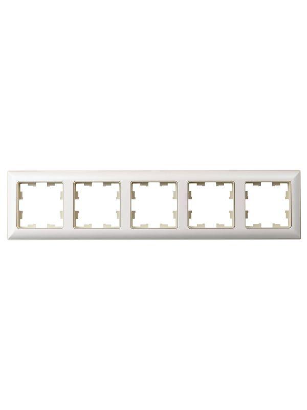 Рамка 5-м BRITE РУ-5-Бр беж./жемчуж. IEK BR-M52-12-1-K10