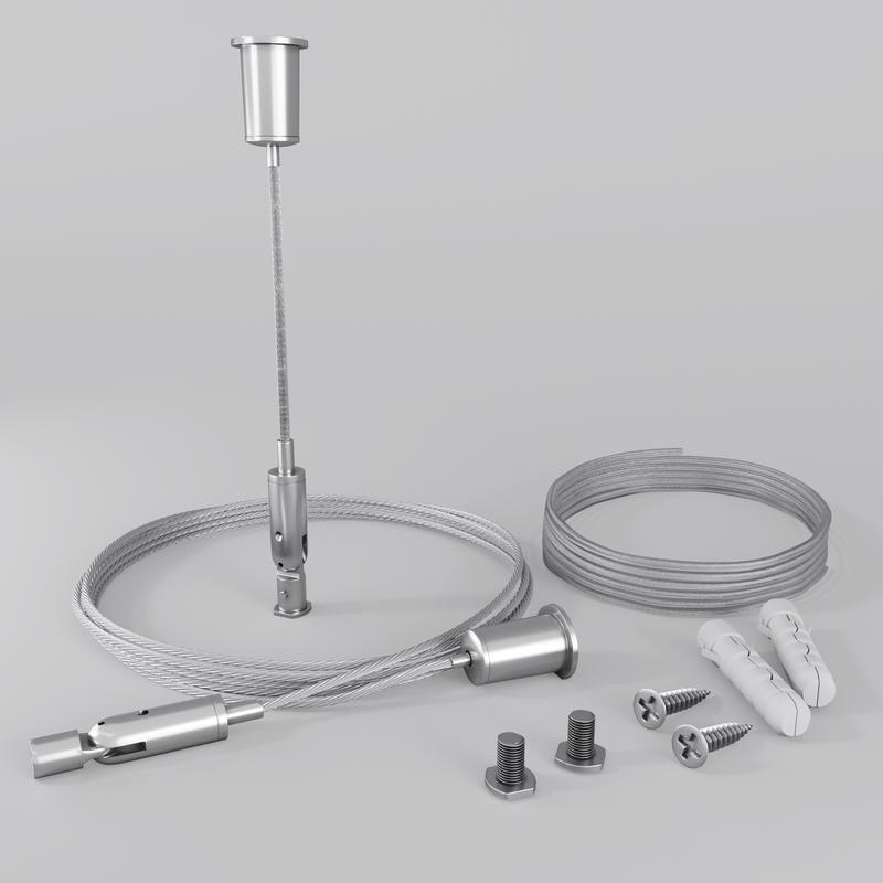 Комплект подвесов для радиусного профиля с проводом питания (уп.2шт) Maytoni ALM-3535R-PE-2M